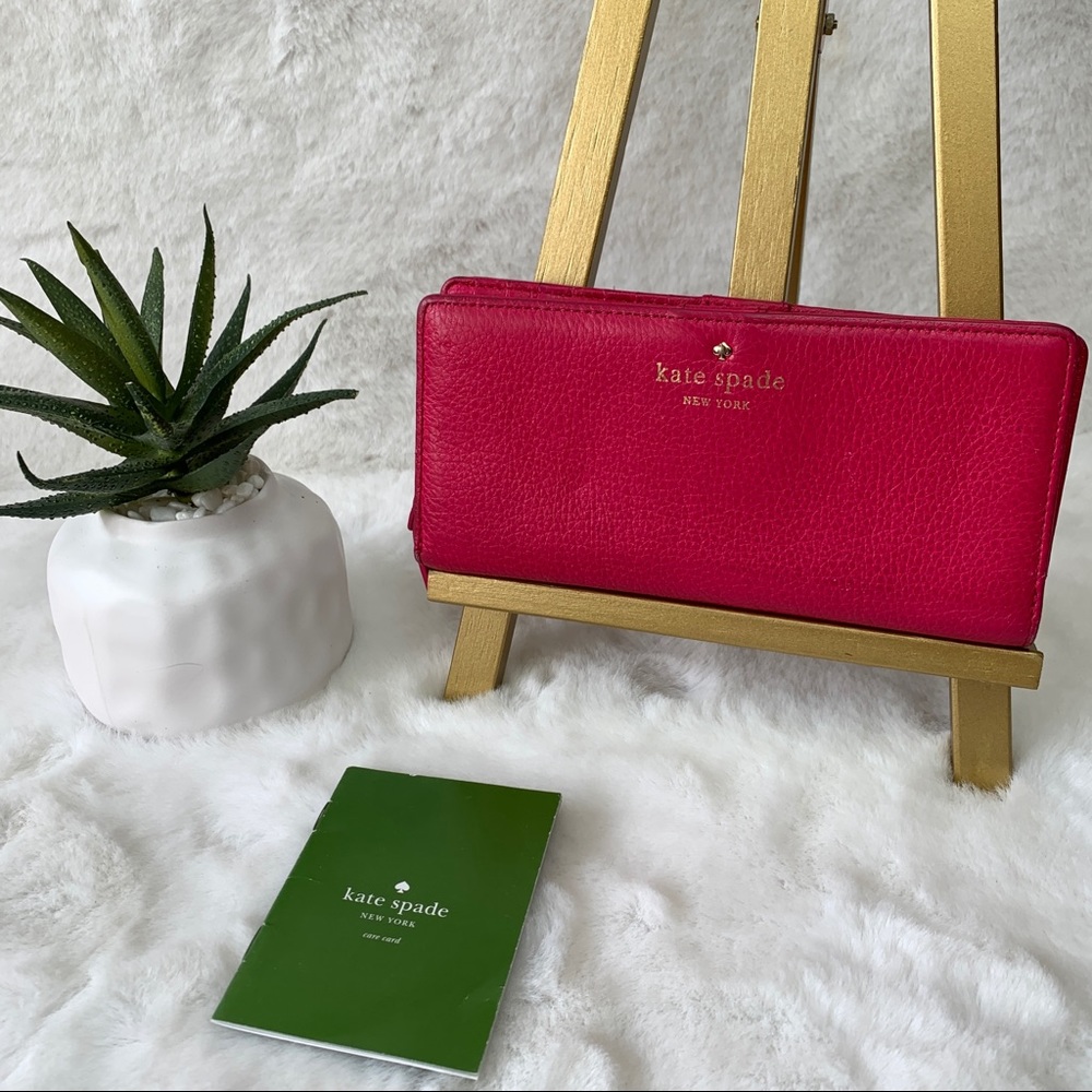 Kate Spade Bright Pink Bifold Wallet